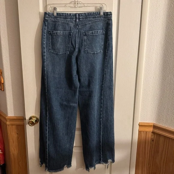 Sincerely Jules Dark Blue Flare Jeans - Picture 3 of 4